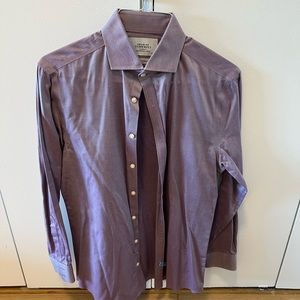Mens Charles Tyrwhitt Extra Slim Fit  dress shirt purple 15.5/33